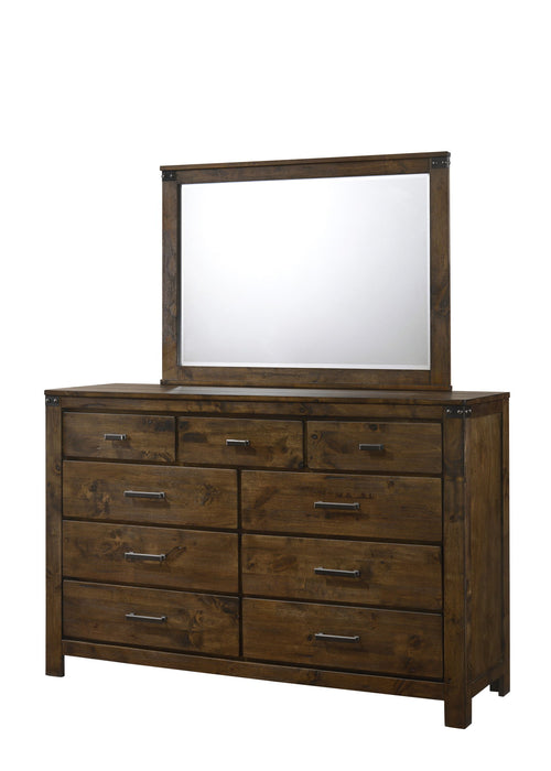 Curtis - Dresser & Mirror - Brown