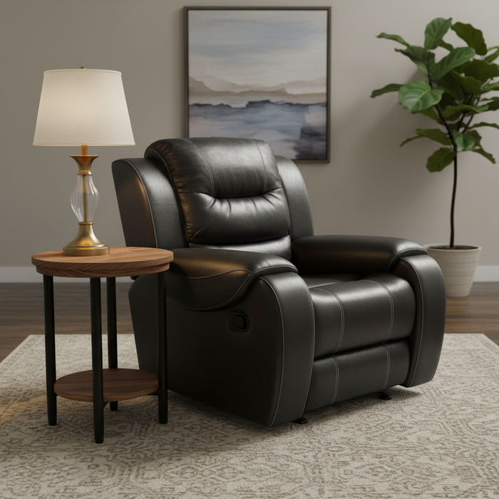 Jamestown Walnut Rocker Recliner Chair by Corinthian
