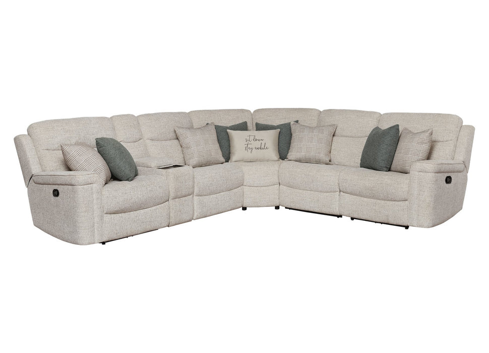 Fluff Daddy Alabaster 3 Pc Reclining Sectional