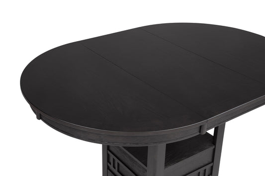 Hartwell - Counter Height Table - Charcoal Black