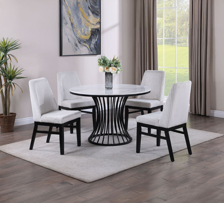 Hadley - 5 Piece Dining Room Set - White