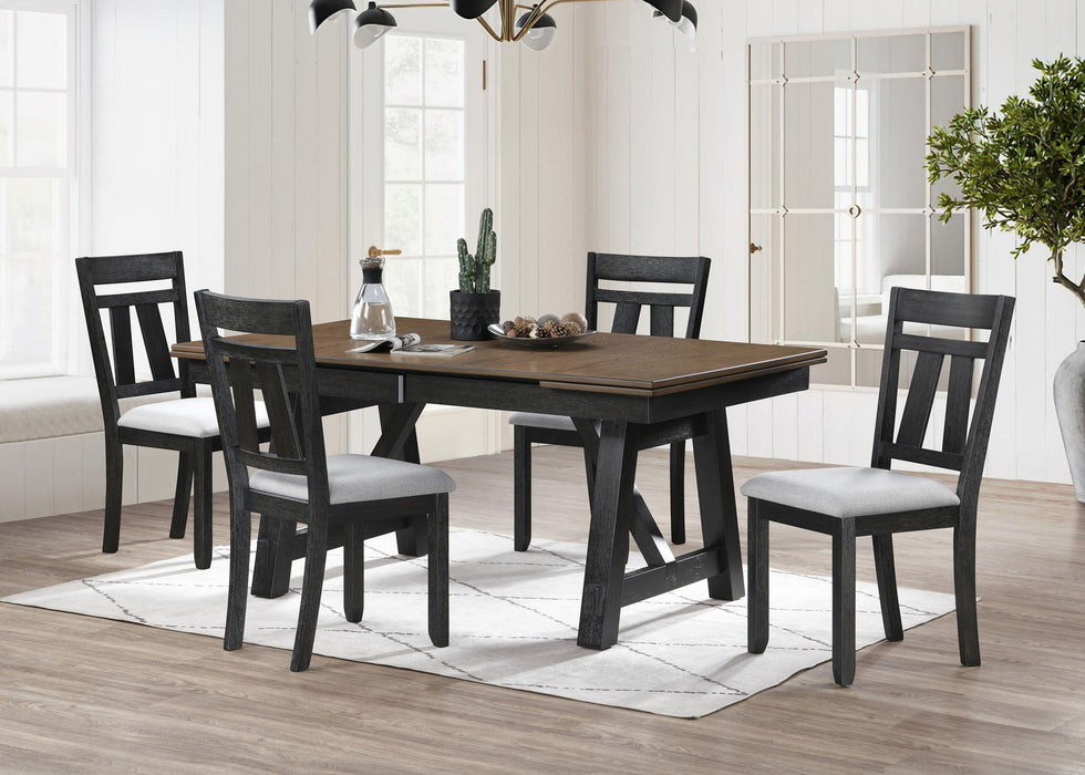 Maribelle - 5 Piece Dining Room Set - Wheat / Charcoal