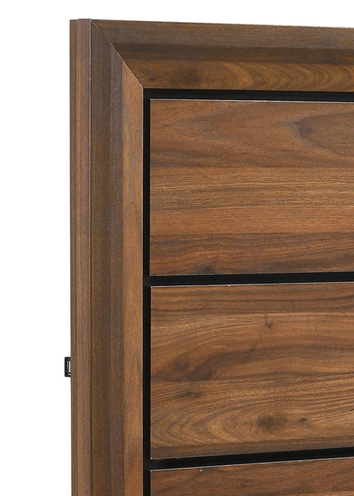 Kennedy - Queen Panel Bed In A Box With USB - Nutmeg