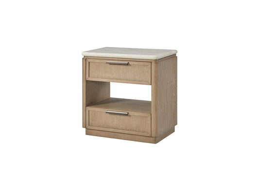 Trilogy - Two Drawer Nightstand With Oak Veneer Drawer Fronts - Toffee