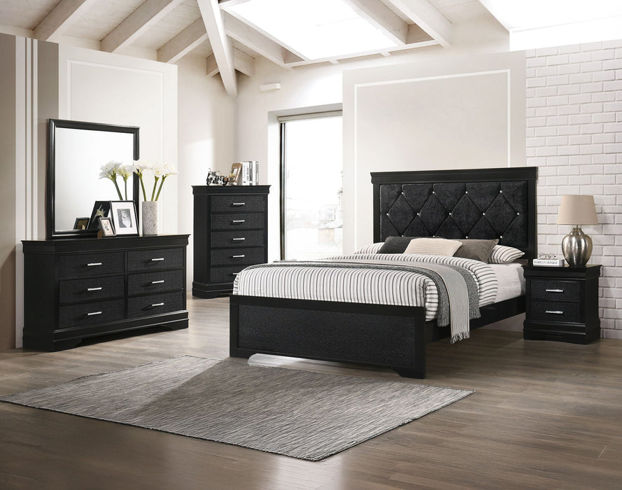 Amalia - Queen 5 Piece Bedroom Set - Black