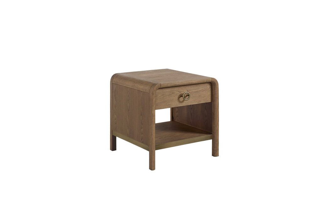 Elure - Waterfall End Table - Latte
