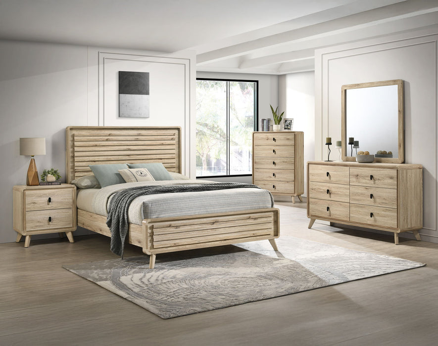 Dawson - King 5 Piece Bedroom Set - Light Brown