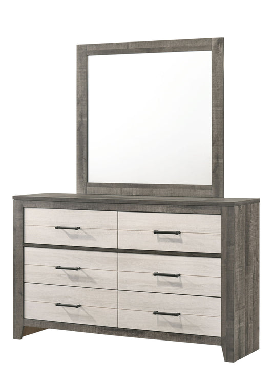 Rhett - Dresser & Mirror - Chalk / Gray