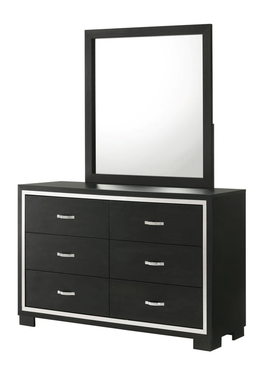 Gennro - Dresser & Mirror - Black