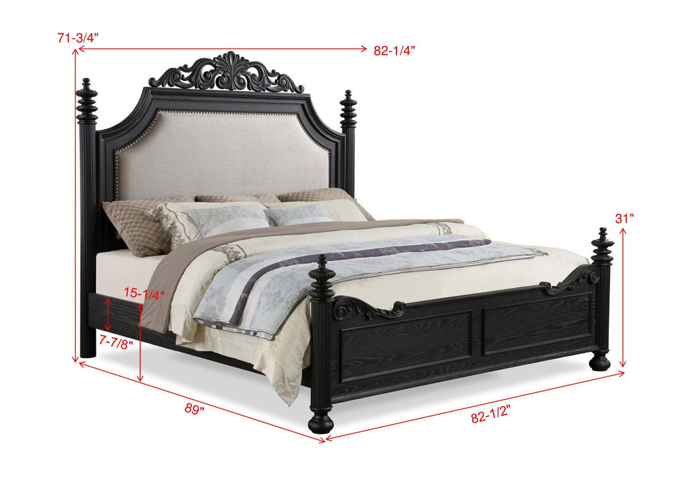 Kingsbury - King 5 Piece Bedroom Set - Black