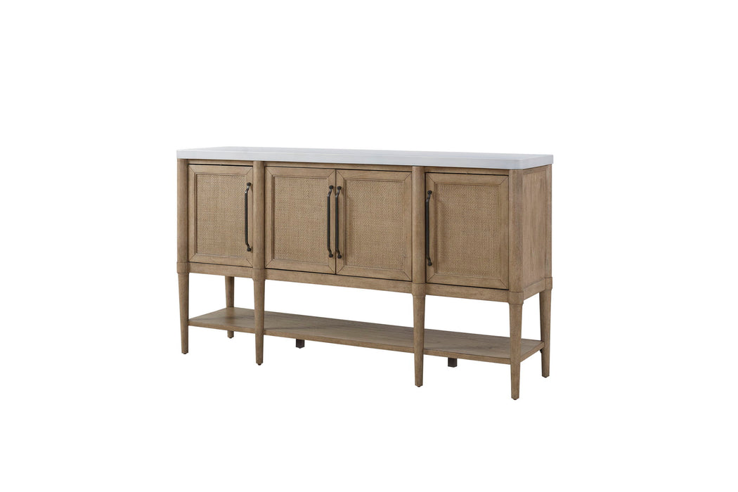 Citrus Heights - Cane Door, Cement Top Server - Sand