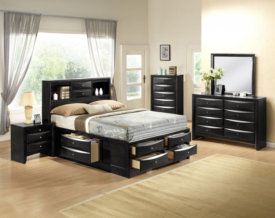 Emily - Queen 5 Piece Bedroom Set - Black