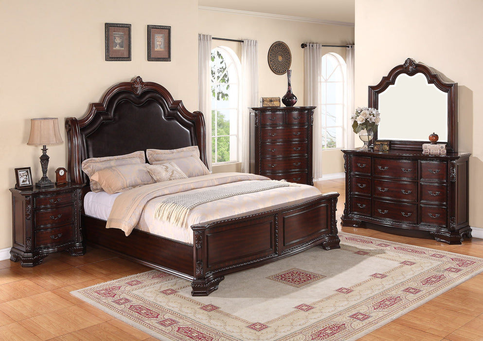 Sheffield - King Panel Bed - Cherry