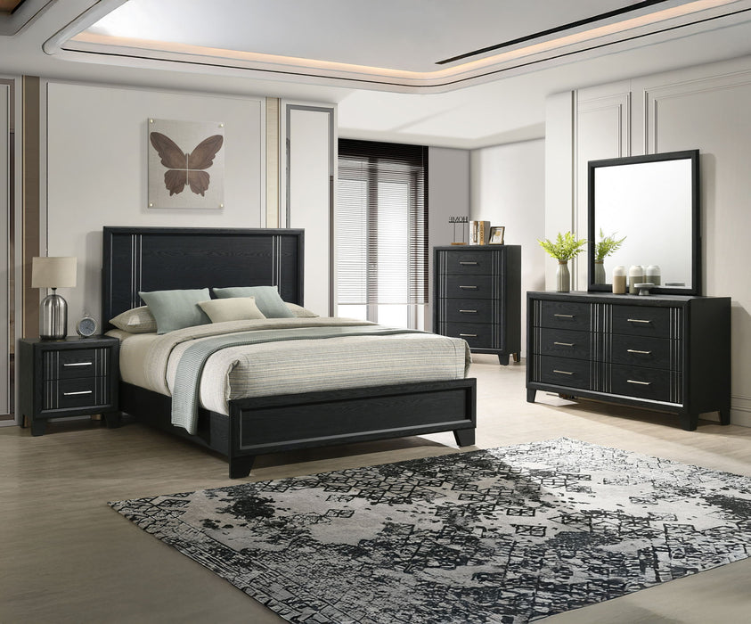 Charlie - King 5 Piece Bedroom Set - Charcoal