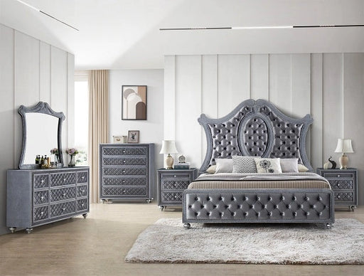 Crown Mark Furniture Voltare Nightstand in Dark Grey image
