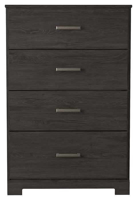 Belachime - Four Drawer Chest - Charcoal