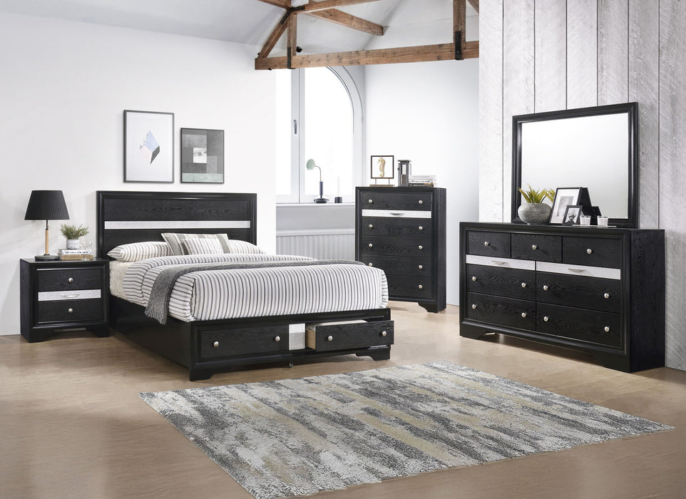 Regata - Queen 5 Piece Bedroom Set - Black