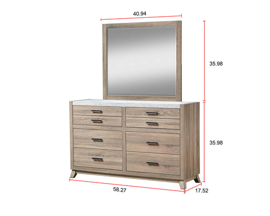 Tilston - Dresser & Mirror - Natural
