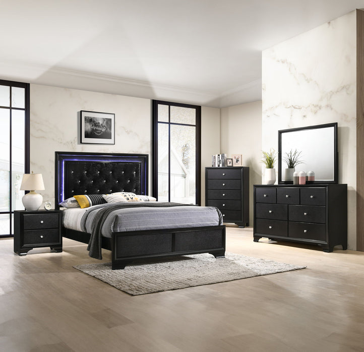 Micah - Queen 5 Piece Bedroom Set - Black
