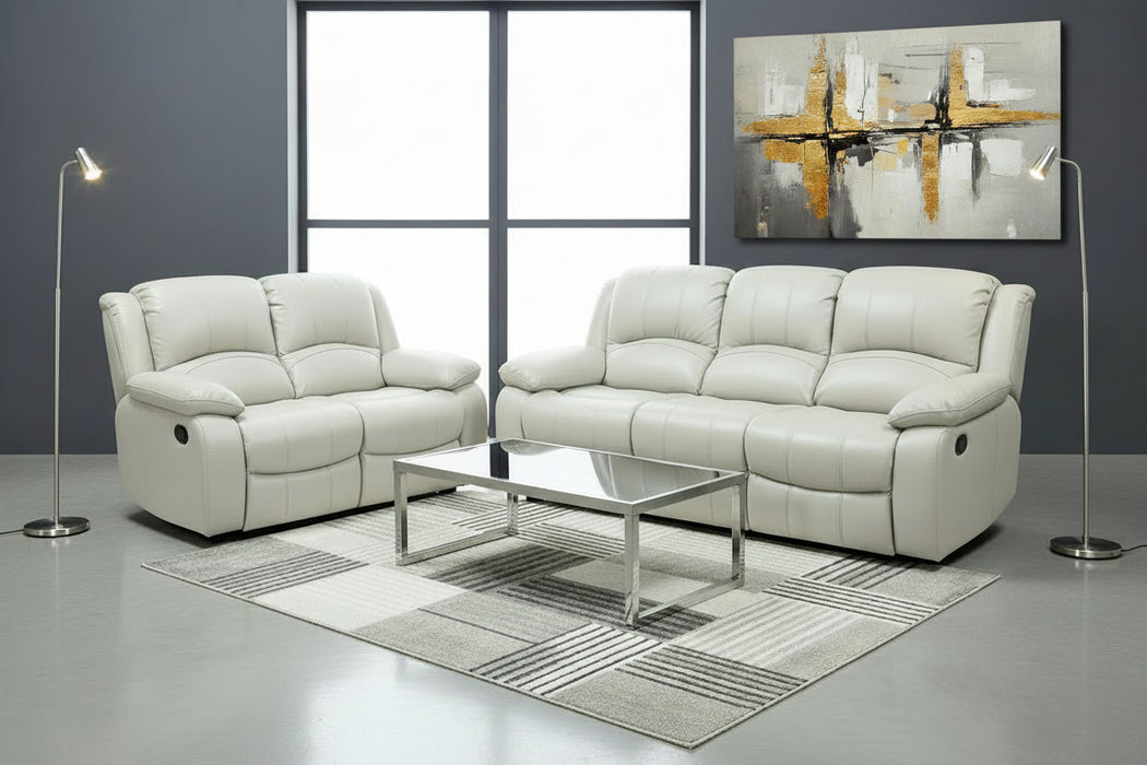 Leather Reclining Sofa & Loveseat 8251