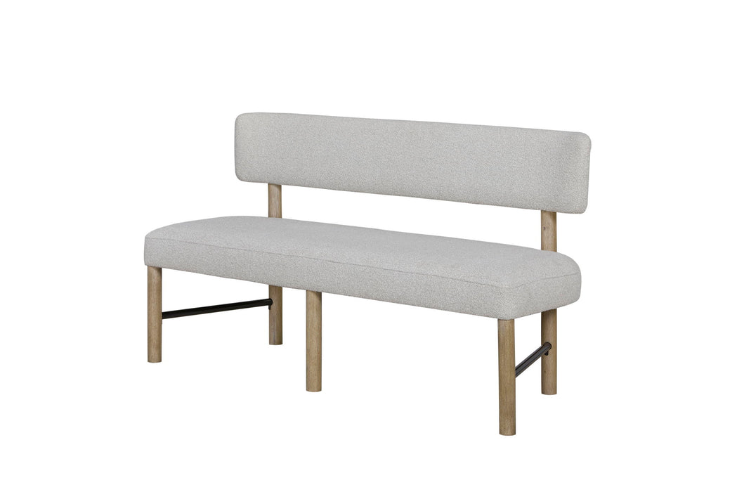 Pagosa - Upholstered Bench - English Knotty Oak / Gray
