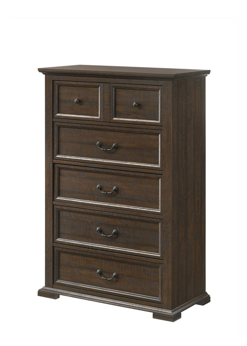 BR8387 Rustic Brown 5Pc Bedroom Set