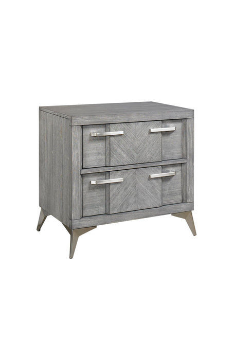 Aries - 2 Drawer Nightstand - Gray