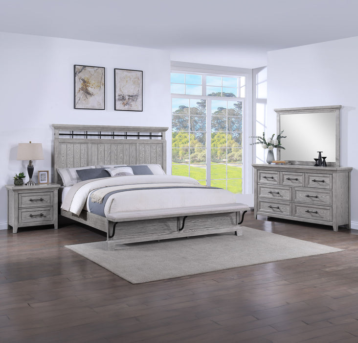 Beckett - King 4 Piece Bedroom Set - Greige