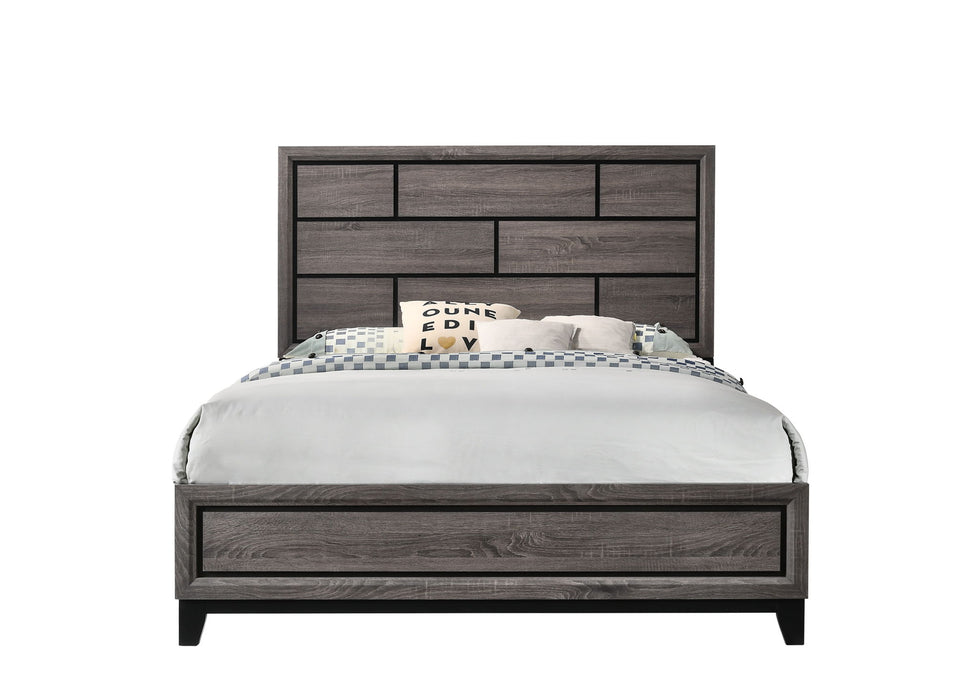 Akerson - Queen 5 Piece Bedroom Set - Gray