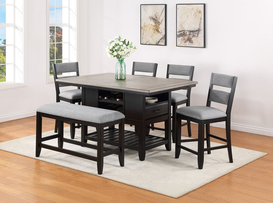 Frey - 5 Piece Dining Room Set - Pearl Silver