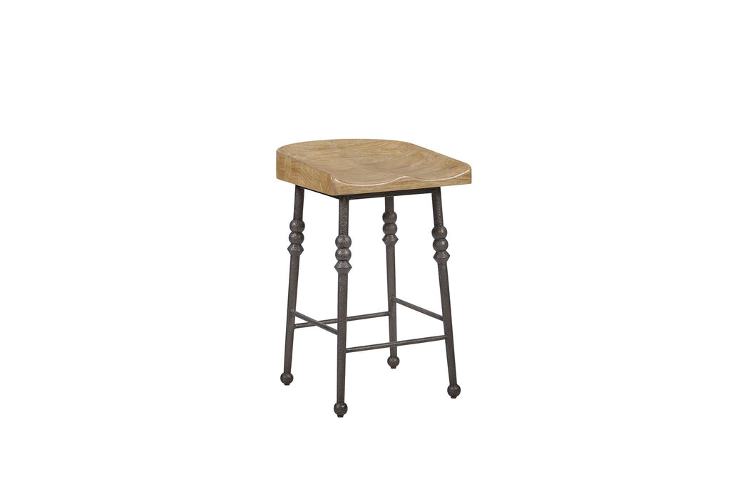 Tarrington - Counter Height Saddle Stool - Cashew