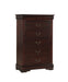 Crown Mark Furniture Louis Philip Drawer Chest in Dark Cherry image