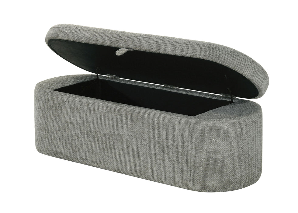 Philipa - Storage Bench - Light Gray Tweed