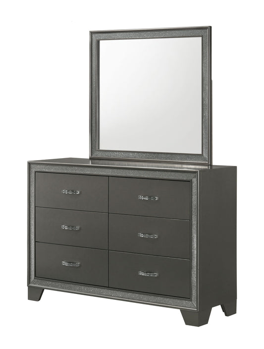 Kaia - Dresser & Mirror - Dark Gray