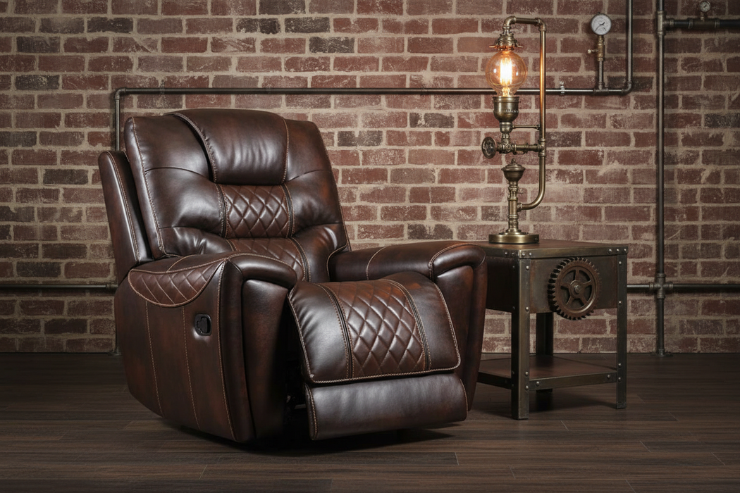 Brown & Tobacco Glider Recliner by Corinthian