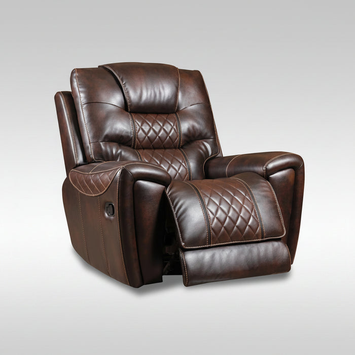 Brown & Tobacco Glider Recliner by Corinthian