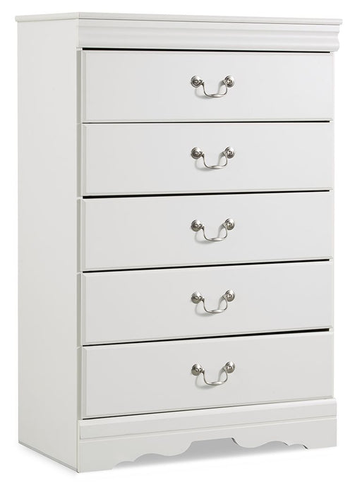 Anarasia - Five Drawer Chest - White