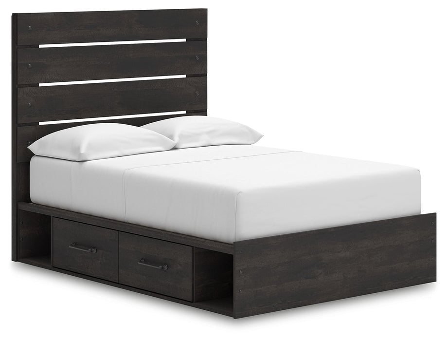 Hollivern - Panel Bed With Storage