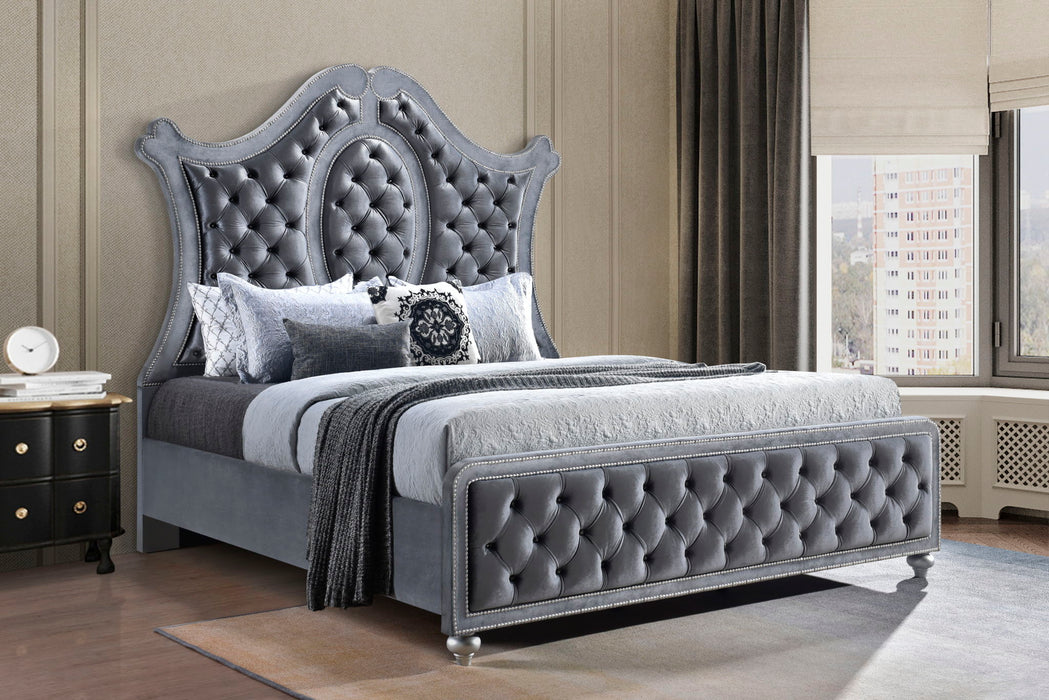 Cameo - King 4 Piece Bedroom Set - Gray