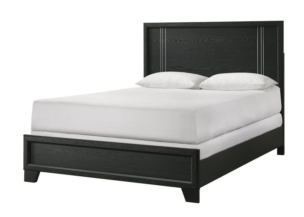 Charlie - Full 5 Piece Bedroom Set - Charcoal
