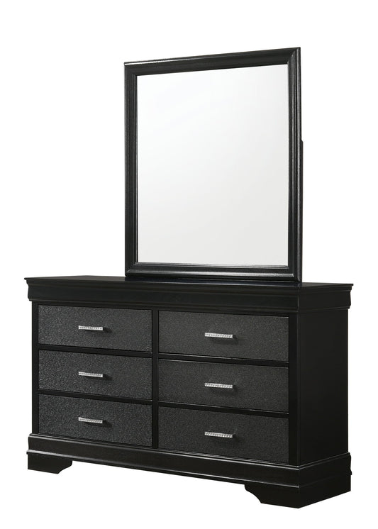 Amalia - Dresser & Mirror - Black