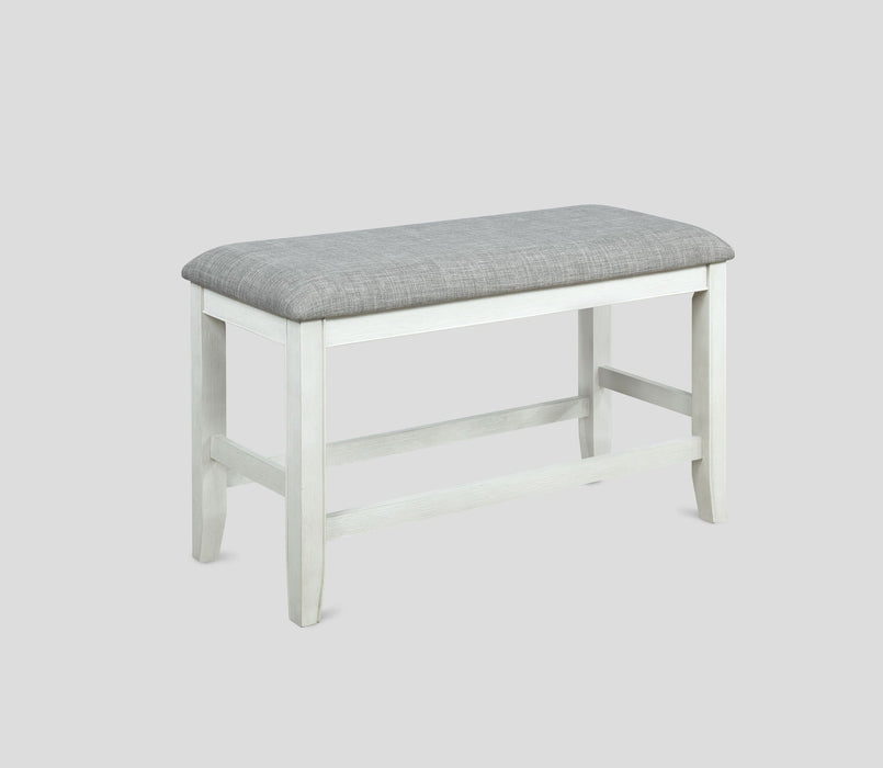 Fulton - Counter Height Bench - Chalk White