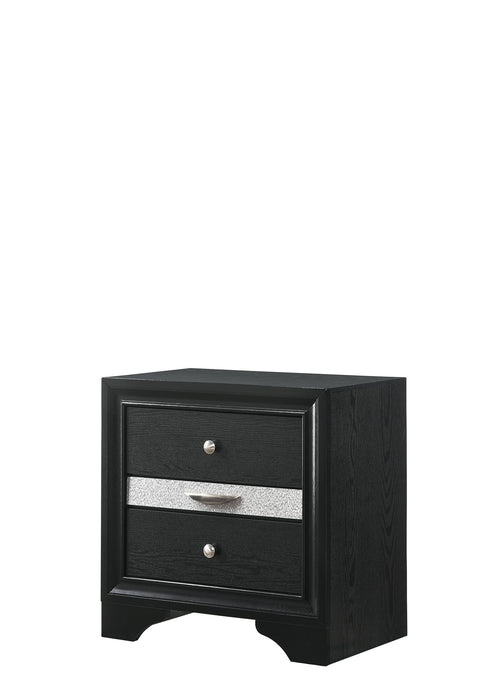 Regata - Nightstand - Black / Silver