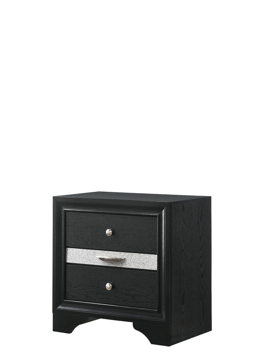 Regata - Nightstand - Black / Silver