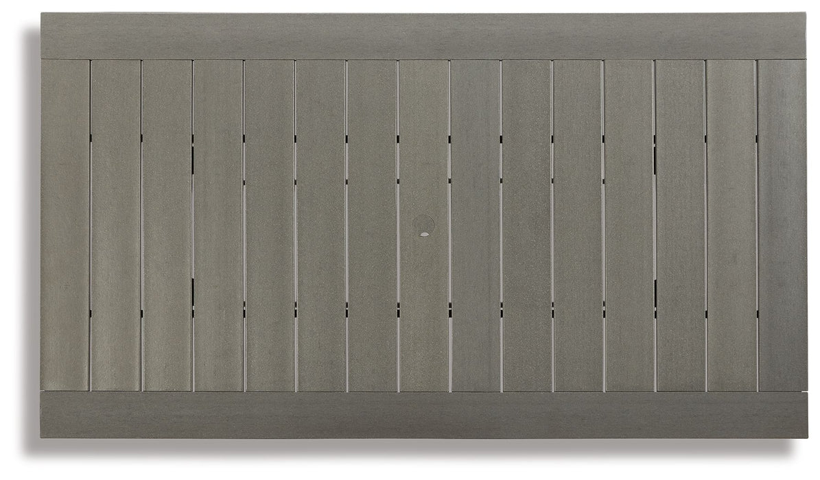 Visola - RECT Dining Table w/Umb OPT - Gray