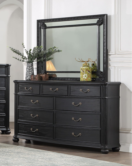 Kingsbury - Dresser And Mirror - Black