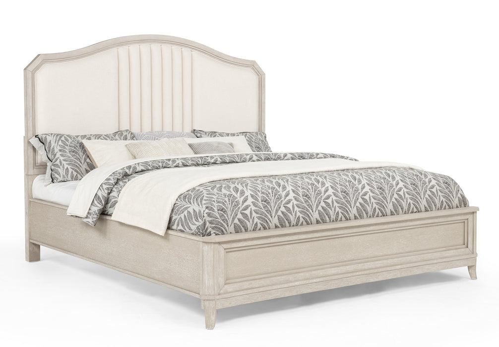 Napoli Blonde Upholstered Panel Bed