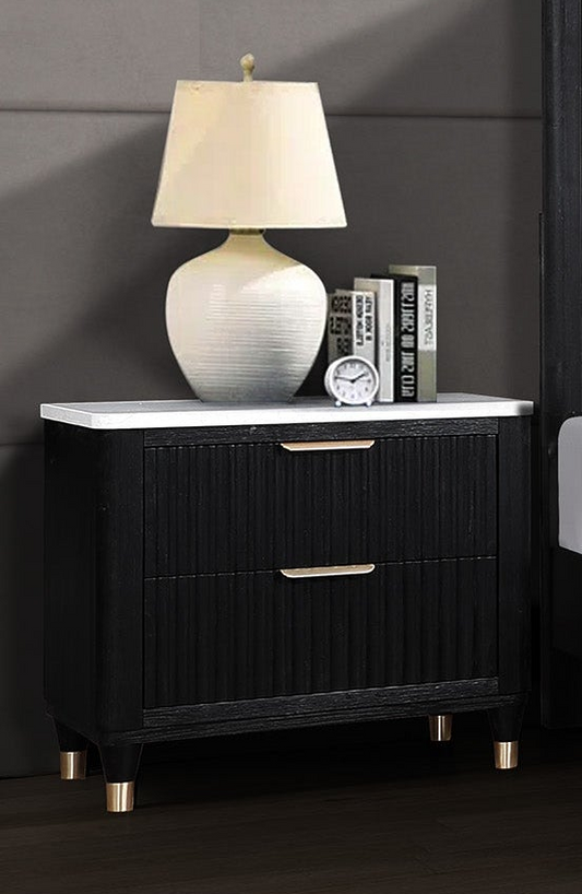 Kara - Nightstand - Black
