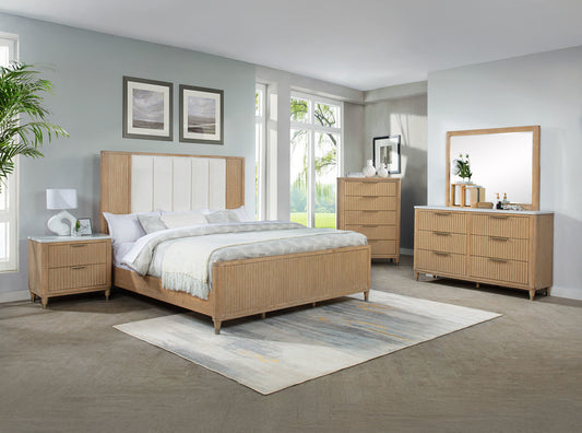 Kara Cerused Natural Bedroom Sets