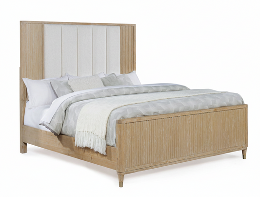 Kara - Queen Bed - Cerused Natural